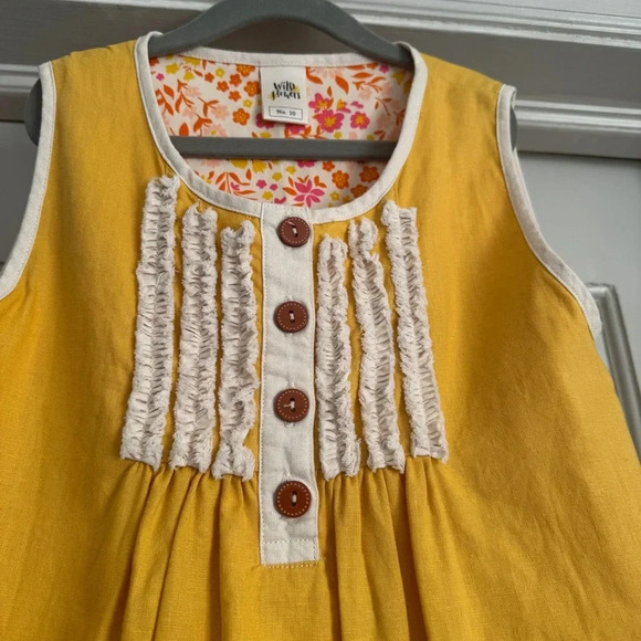 Girl’s Wild Flowers Laverne yellow dress size 10 - Picture 2 of 8